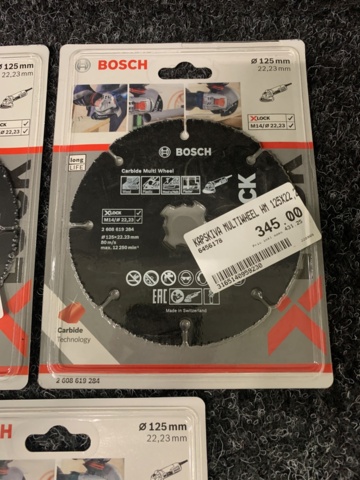 1122881-10 9 pcs Cutting discs 125mm x 22.23mm 2608619284 Bosch