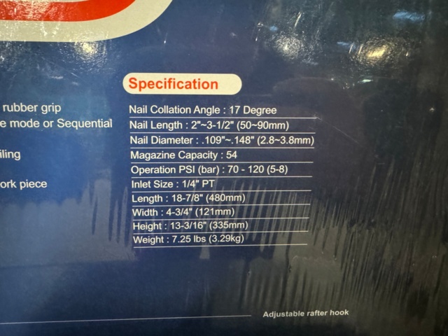 1123151-5 Nail gun Basso A17/90-F4 17°, rod band