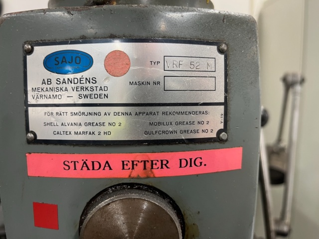 1061937-3 Metallfräs Sajo  VRF 52 M