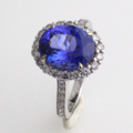 1123635-1 Ring 14K White Gold with Tanzanite and Diamonds