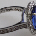 1123635-6 Ring 14K White Gold with Tanzanite and Diamonds