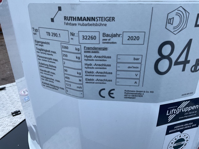 1061994-16 Mercedes-Benz Sprinter 314 CDI RWD Chassis 2.2 CDI with Ruthmann Lift TB 290