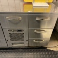 1085884-4 Cooler with 10 drawers & stainless steel workbench
