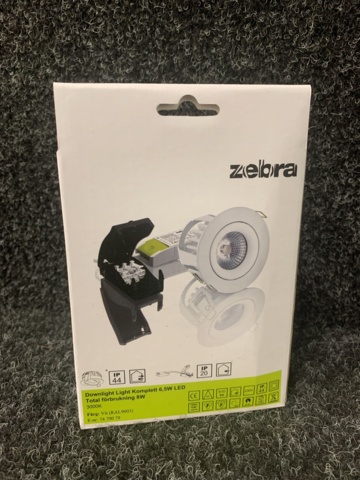 1123599-6 6 pc Downlight Light Complete 6.5W LED, Zebra