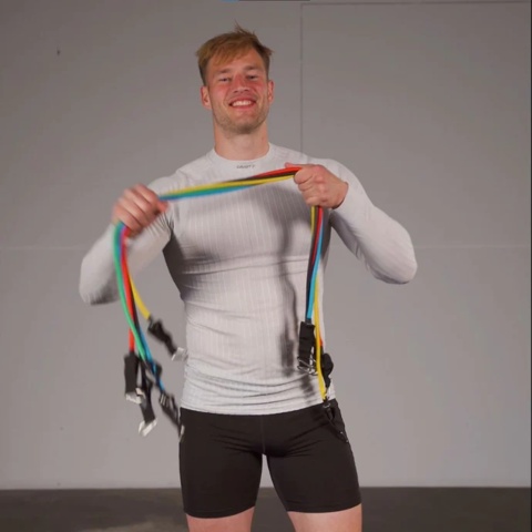 1124835-7 2 pcs. Elastic set with handles - Complete home training PRO