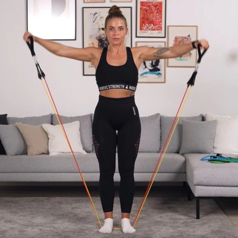 1124835-9 2 pcs. Elastic set with handles - Complete home training PRO