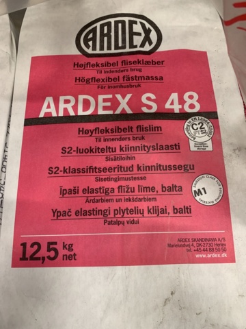 1124216-2 32 bags Ardex S48 12.5kg