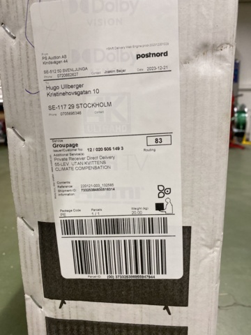 1084728-4 55" Ultra HD-TV med HDR 10 & Dolby Vision Skantic B5531UHD