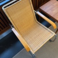 963643-3 Rattan armchairs x2 Thonet S35 Marcel Breuer, incl. side table