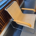 963643-7 Rattan armchairs x2 Thonet S35 Marcel Breuer, incl. side table