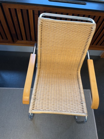 963643-8 Rattan armchairs x2 Thonet S35 Marcel Breuer, incl. side table