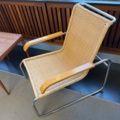 963643-9 Rattan armchairs x2 Thonet S35 Marcel Breuer, incl. side table
