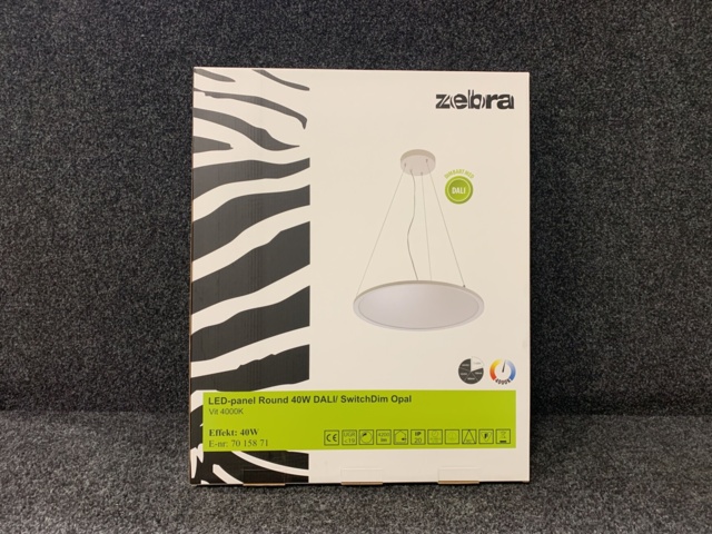 1125339-1 4 LED Panels round 40W 4000lm 3K, Zebra