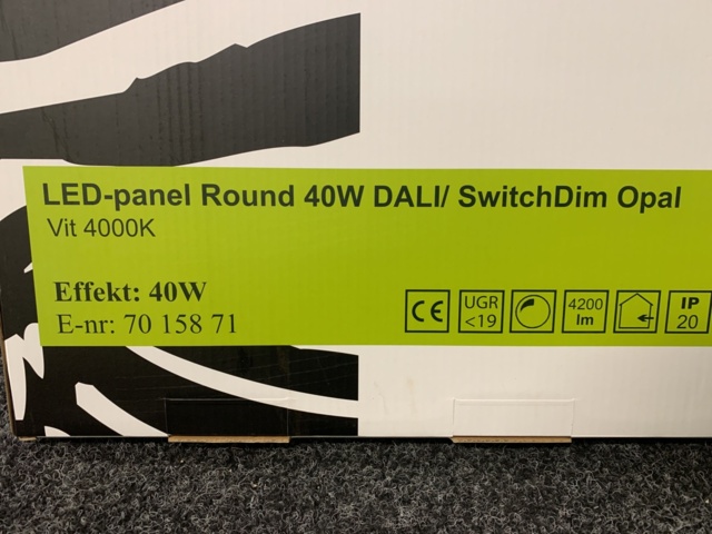1125339-4 4 LED Panels round 40W 4000lm 3K, Zebra