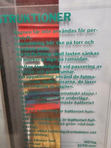 1099302-15 Protema electric lightweight lift