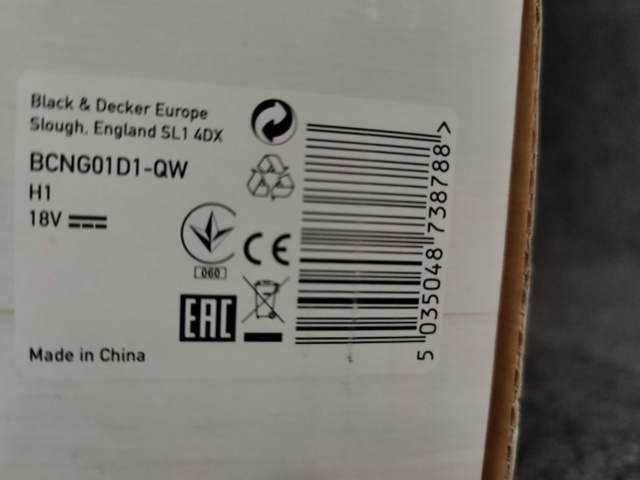 1126313-5 Nail gun Black & Decker BCNG01D1QW 18V