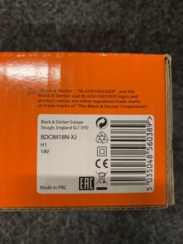 1126321-2 Impact screwdriver Black & Decker BDCIM18N-XJ 18V