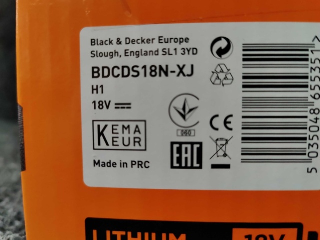 1126335-5 Tigersåg Black & Decker BDCR18N-XJ 18V + Multislip Black & Decker BDCDS18N-XJ Mouse 18V