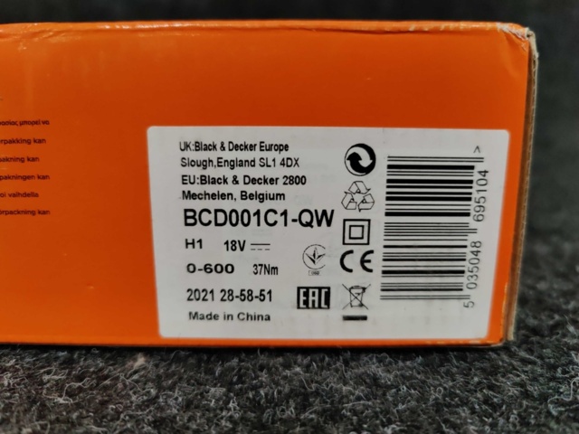 1126341-5 Angle grinder Black & Decker BCG720N-XJ 18V + Screwdriver Black & Decker BCD001C1-QW 18V