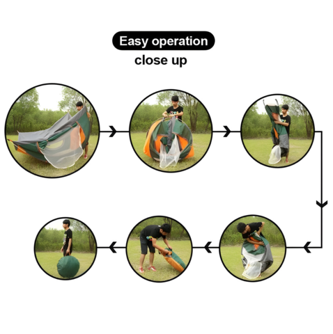 1126521-2 Campingtält Pop-Up Grön