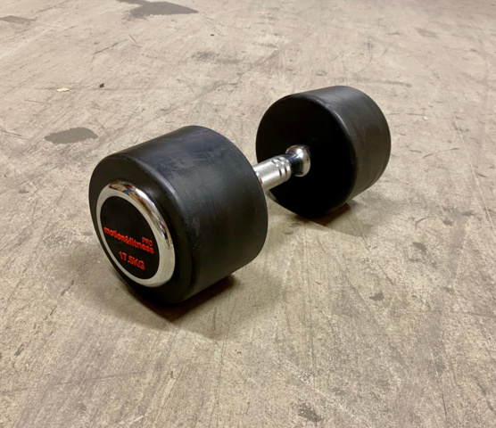 1126531-1 M&F Dumbbells rubberized 14 pcs - 10-35 kg