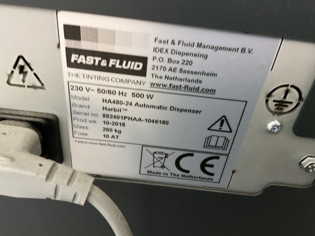 1061998-12 Color mixing machine Fast & fluid HA 480-24 and shaking machine