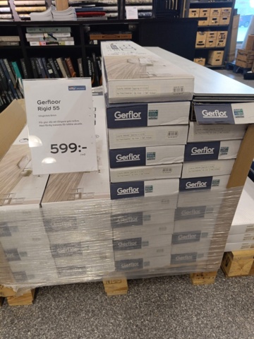 1000173-1 Flooring 34 packages Gerfloor Rigid 55 vinyl clicks Sucre White