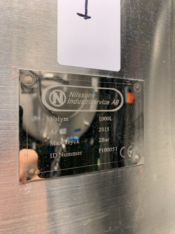 1065269-4 CCV tank Nilssons Industriservice 1000 liters - 2015