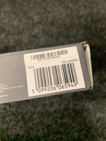 1089958-3 Gaming Keyboard Logitech G213 Prodigy (Black)