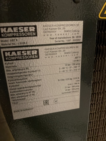 998962-12 Screw compressor Kaeser Aircenter SX6. 2018