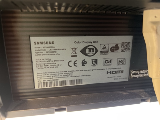 1117321-3 Computer monitor Samsung S27H650 - 27"