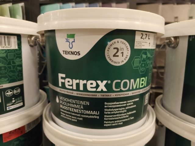 1000148-6 Rust protection paint Teknos Ferrex Combi - 28 pails