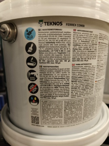 1000148-8 Rust protection paint Teknos Ferrex Combi - 28 pails