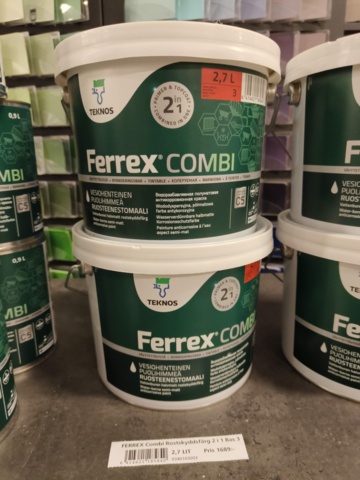 1000148-9 Rust protection paint Teknos Ferrex Combi - 28 pails