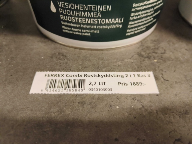 1000148-10 Rust protection paint Teknos Ferrex Combi - 28 pails