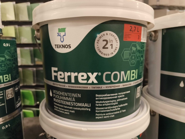 1000148-11 Rust protection paint Teknos Ferrex Combi - 28 pails