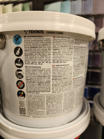 1000148-13 Rust protection paint Teknos Ferrex Combi - 28 pails