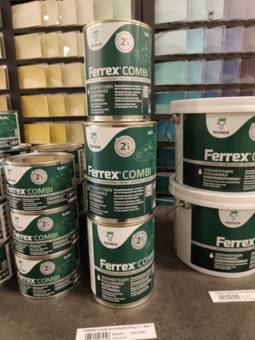 1000148-14 Rust protection paint Teknos Ferrex Combi - 28 pails