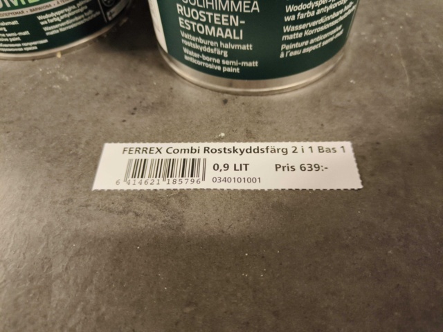 1000148-16 Rust protection paint Teknos Ferrex Combi - 28 pails