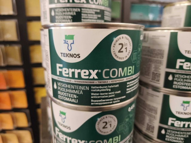 1000148-27 Rust protection paint Teknos Ferrex Combi - 28 pails