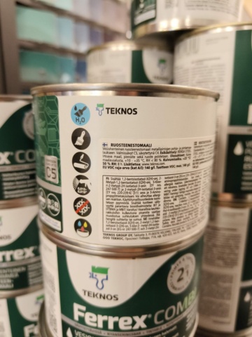 1000148-33 Rust protection paint Teknos Ferrex Combi - 28 pails