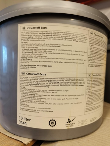 1000158-5 Floor glue CascoProff Extra - 12 pails