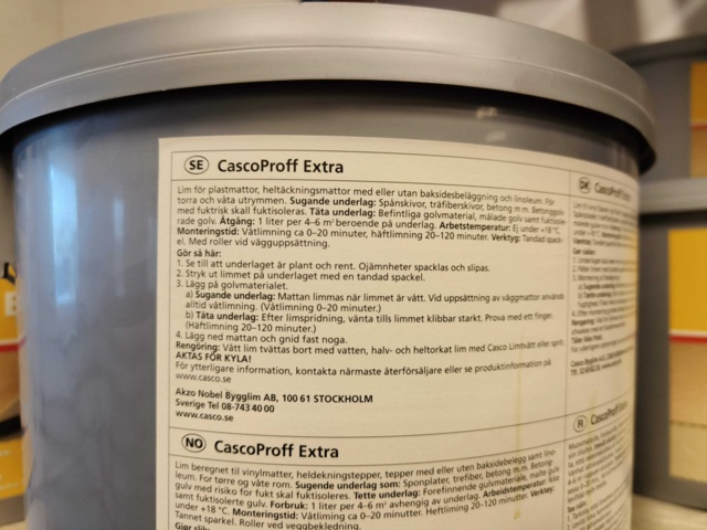 1000158-6 Floor glue CascoProff Extra - 12 pails