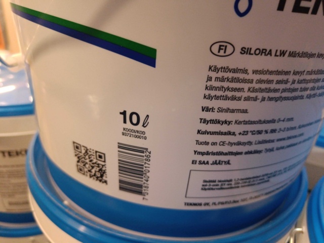 1000208-3 Lot of Teknos SILORA LW wet room putty - 450 Liter