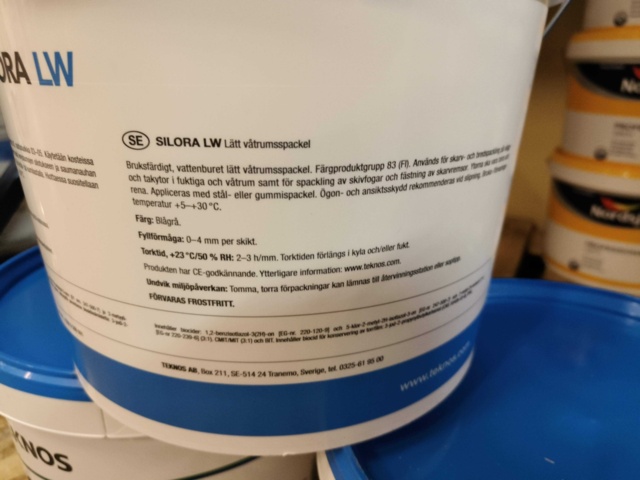 1000407-8 Light Wet room putty Teknos SILORA LW - 30 Liter