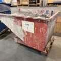 1117394-2 Waste container on wheels with fork holes - Red