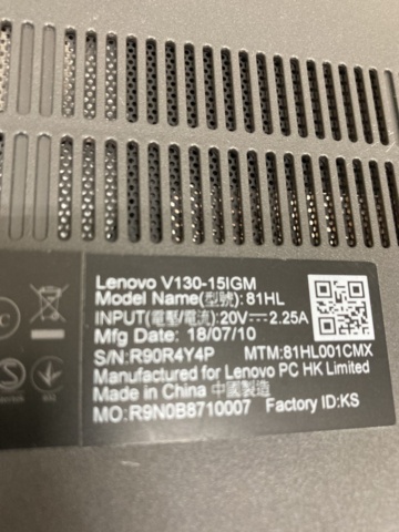 1130861-10 Laptop, Lenovo V130-15IGM