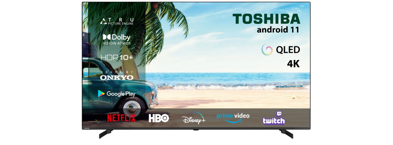 1124477-2 70" 4K UHD QLED Android™ Smart-TV med inbyggd Chromecast Toshiba 70QA5D63DG