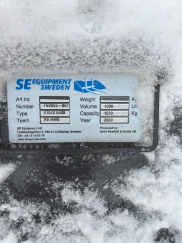 1069492-4 S90 FS CABLE BUCKET 1000L, 900MM