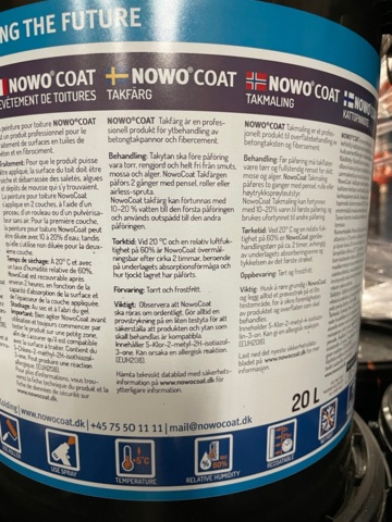 1109834-2 Roof coating paint 40 Liter - NoWo Coat Roof Coating NEW INFO
